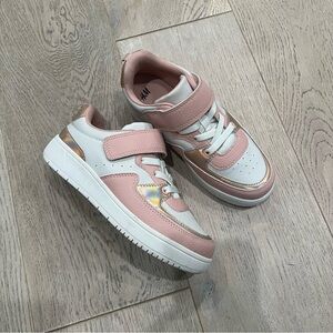 H&M Pink, White and Iridescent Girls' Velcro Sneakers size 2